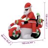 Christmas Inflatable Santa on Motorcycle LED 62.2"