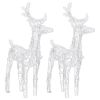 Christmas Reindeers 2 pcs Warm White 80 LEDs Acrylic