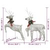 Reindeer & Sleigh Christmas Decoration 140 LEDs Outdoor Gold