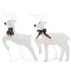 Reindeer & Sleigh Christmas Decoration 100 LEDs Outdoor White