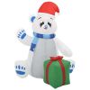 Christmas Inflatable Polar Bear LED Indoor and Outdoor 8 ft