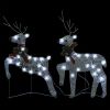 Christmas Reindeers 2 pcs Silver 40 LEDs