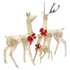 Reindeer Family Christmas Decoration Gold 201 LEDs