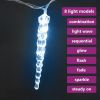 Christmas Icicle Lights 100 pcs Cold White Acrylic