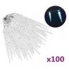 Christmas Icicle Lights 100 pcs Cold White Acrylic