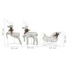 Reindeer & Sleigh Christmas Decoration 60 LEDs Outdoor Gold