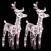 Christmas Reindeers 2 pcs Warm White 80 LEDs Acrylic