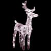 Christmas Reindeers 2 pcs Warm White 80 LEDs Acrylic