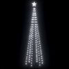 Christmas Cone Tree Cold White 136 LEDs Decoration 2x8 ft