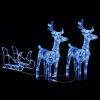 Reindeers & Sleigh Christmas Decoration 320 LEDs Acrylic