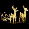 Reindeers & Sleigh Christmas Decoration 320 LEDs Acrylic